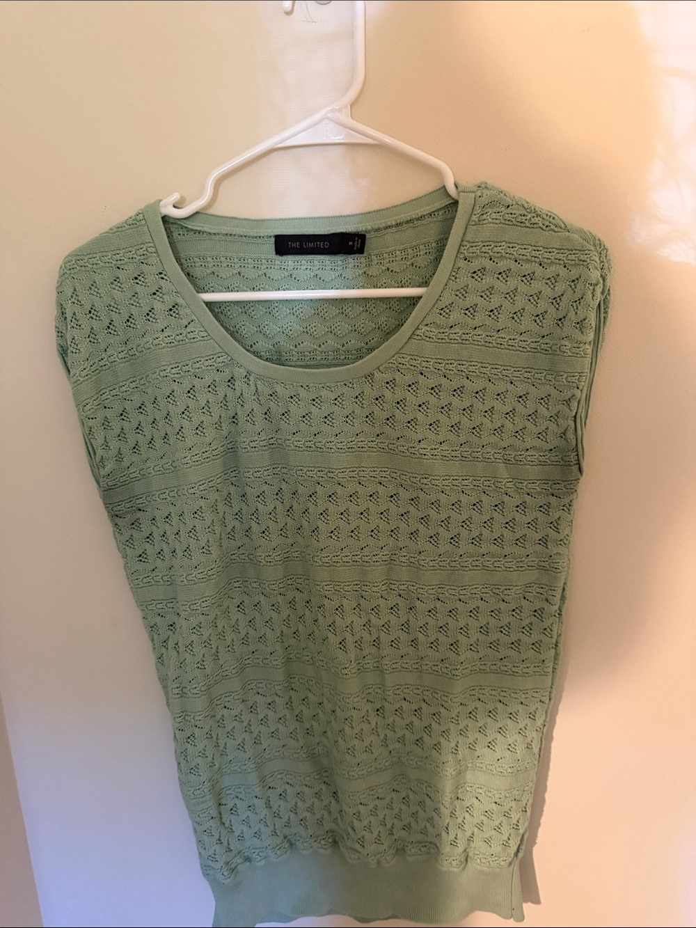 The Limited Sage Green Knit Sleeveless Top